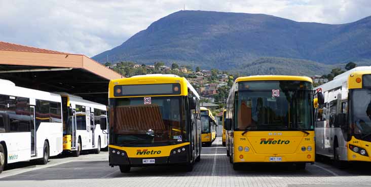 Metro Tasmania Bustech XDi 806 & MAN 28.310 King Long 6180AU 735